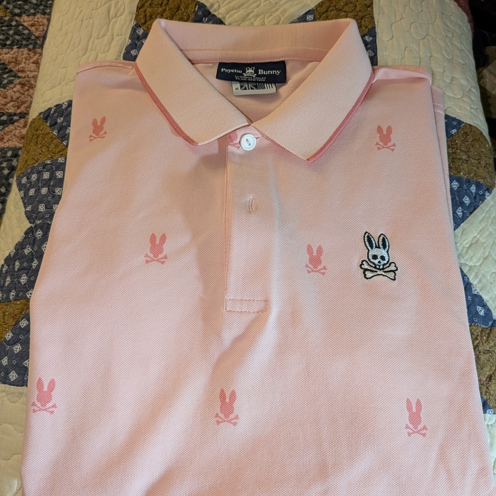 Pink Psycho Bunny Polo Shirt